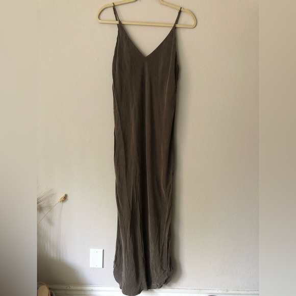 OZMA Anaise Maxi Slip Dress Cupro in Tobacco Size Large - Picture 5 of 15